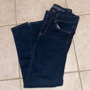 Dark Wash American Eagle Super Stretch Jeans Size 4 Short